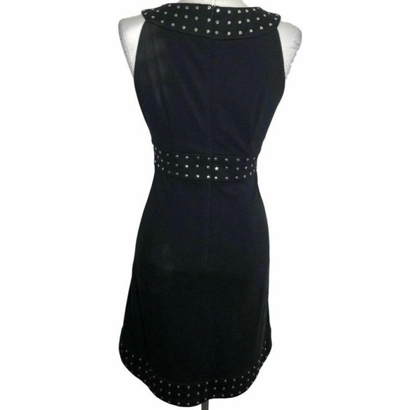 MICHAEL Michael Kors Black Silver Studded Sleeveless Women's Midi Dress NWT - Picture 3 of 14